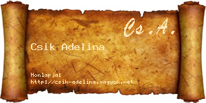 Csik Adelina névjegykártya